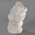 KG-077 White Clear crystal Quartz Carved Lord Ganesh Ganesha Indian Hindu Hinduism deity talisman success Buddha Amulet Statue